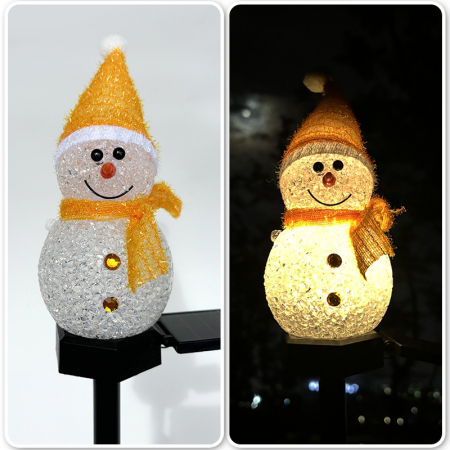 Set 4 Lămpi Solare de Crăciun, Om de Zăpadă - Magia Sărbătorilor în Grădina Ta [8]