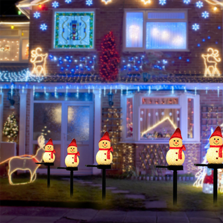 Set 4 Lămpi Solare de Crăciun, Om de Zăpadă - Magia Sărbătorilor în Grădina Ta [7]