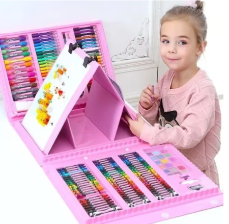 Set Artistic Desen și Pictură pentru Copii, Servietă cu Instrumente Complete 168pcs sau 208pcs [5]