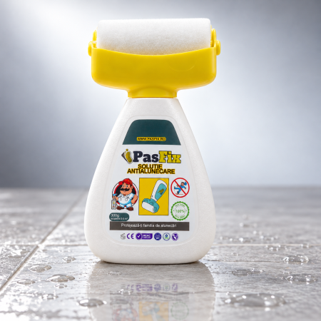 PasFix - Soluție Antialunecare PasFix 300ml – Protecție sigură pentru gresie, piatră și marmură cu rolă aplicatoare