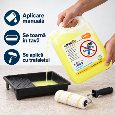 Soluție Antialunecare PasFix L1 BASIC 5L – Protecție sigură pentru băi, bucătării și pardoseli cu gresie [1]