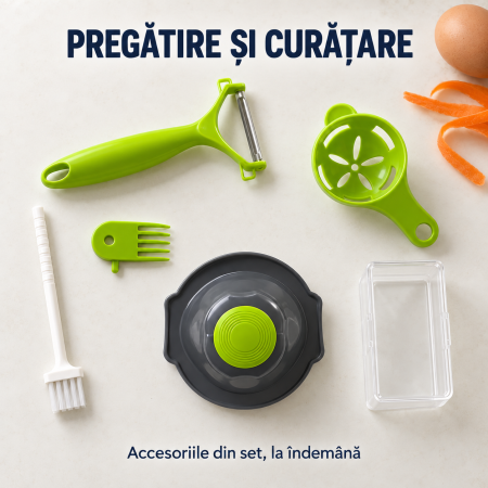 Tocător multifuncțional TAKUMI HOME by Innova cu recipient, accesorii și ambalaj de 25 piese [4]