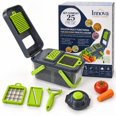 Tocător multifuncțional TAKUMI HOME by Innova cu recipient, accesorii și ambalaj de 25 piese [2]