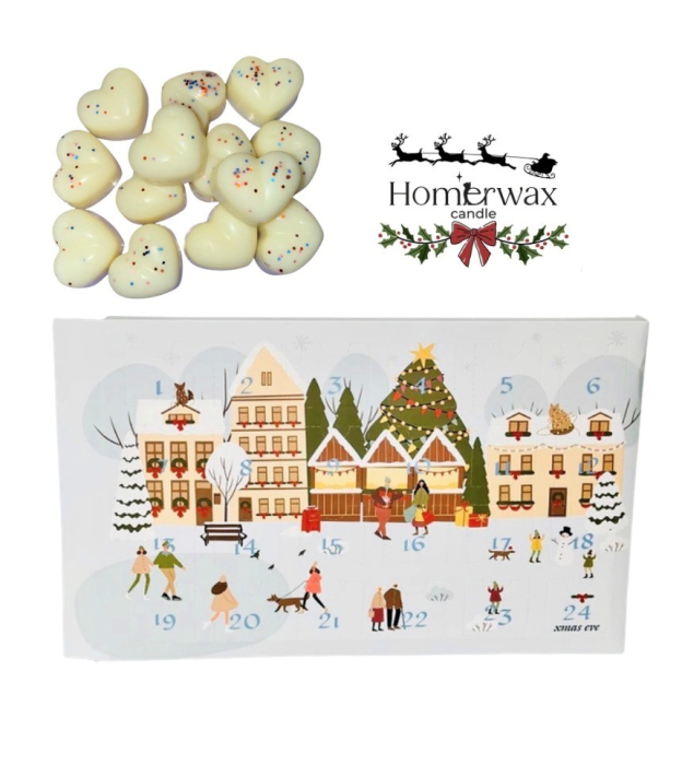 Calendar ADVENT editie de Craciun din colectia de iarna, Povesti din ceara si foc, bucati de ceara parfumata de soia, 24 de arome [5]