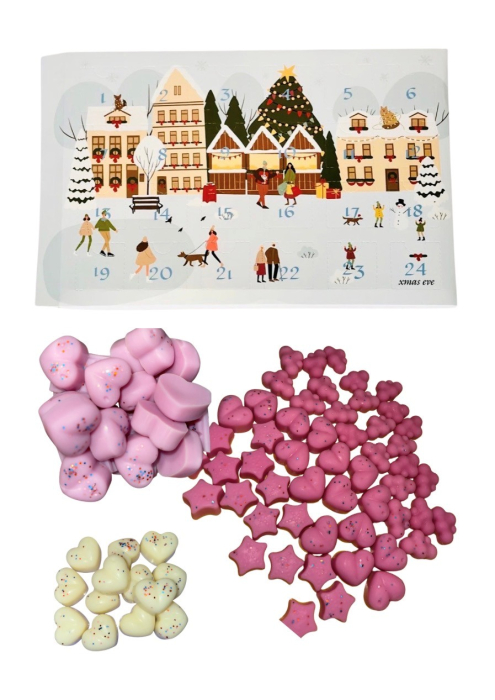 Calendar ADVENT editie de Craciun din colectia de iarna, Povesti din ceara si foc, bucati de ceara parfumata de soia, 24 de arome [2]