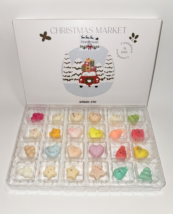 Calendar ADVENT editie de Craciun din colectia de iarna, Povesti din ceara si foc, bucati de ceara parfumata de soia, 24 de arome [7]