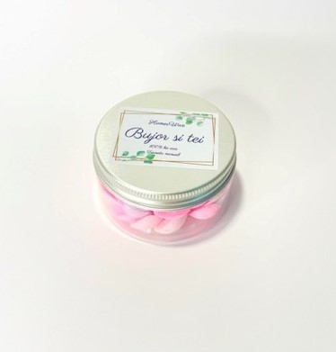 Ceara naturala parfumata de soia in borcan transparent, capac argintiu, handmade, 60 g [4]