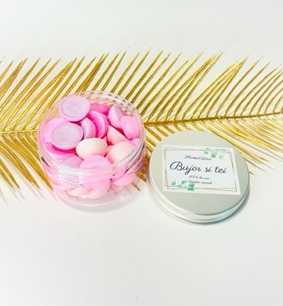 Ceara naturala parfumata de soia in borcan transparent, capac argintiu, handmade, 60 g [3]