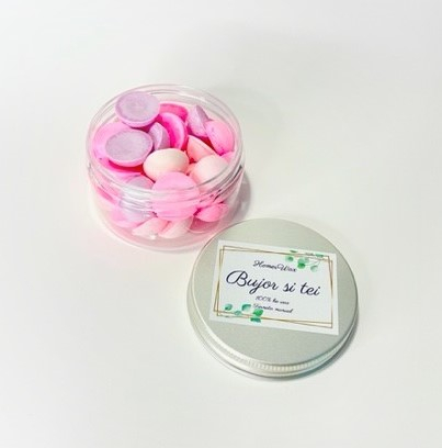 Ceara naturala parfumata de soia in borcan transparent, capac argintiu, handmade, 60 g [5]