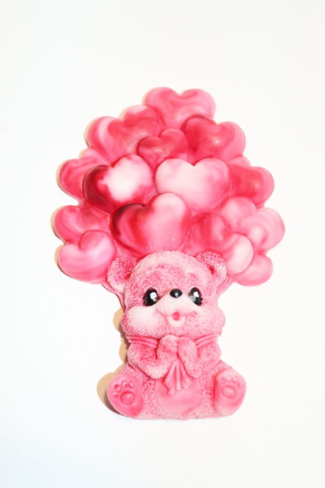 Tableta parfumata, ursulet cu baloane in forma de inimioare, ceara de soia, wax melt, odorizant, 40 g [6]