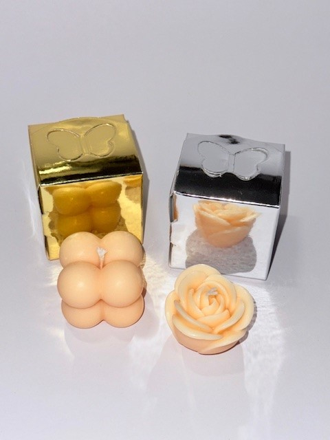 Lumanare din ceara de soia - model trandafir [6]