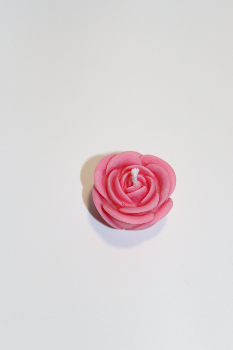 Lumanare parfumata / neparfumata din ceara de soia - model trandafir - editie Martie - snur de Martisor [3]