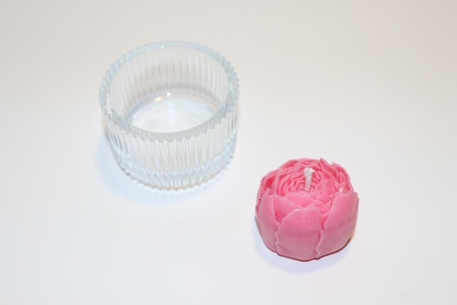 Lumanare parfumata din ceara de soia - model bujor, 20 g [3]