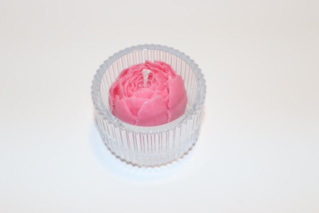 Lumanare parfumata din ceara de soia - model bujor, 20 g [4]