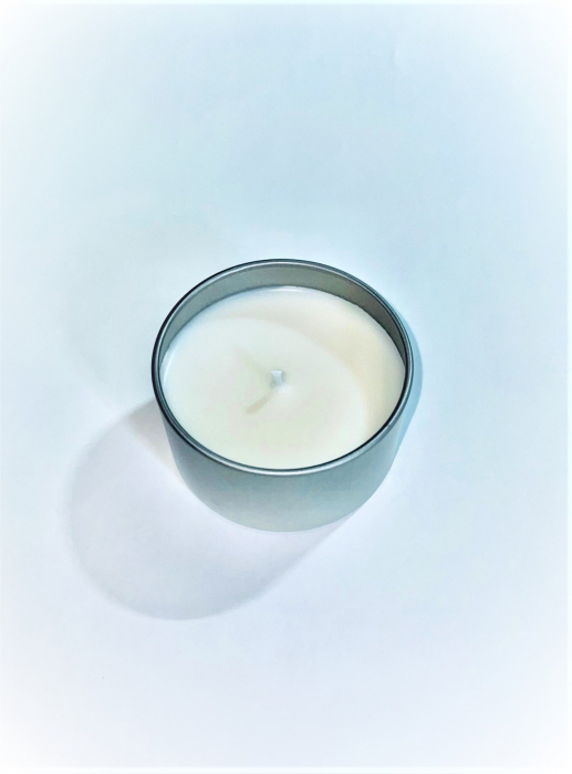 Lumanare parfumata din ceara naturala de soia, cutie aluminiu cu fereastra, fitil de bumbac cerat, handmade, 45 g [3]