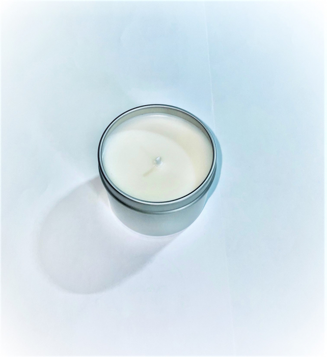 Lumanare parfumata din ceara naturala de soia, cutie aluminiu cu fereastra, fitil de bumbac cerat, handmade, 85 g [4]