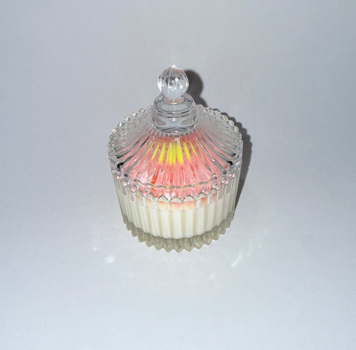 Lumanare parfumata in bomboniera, cu margareta [3]