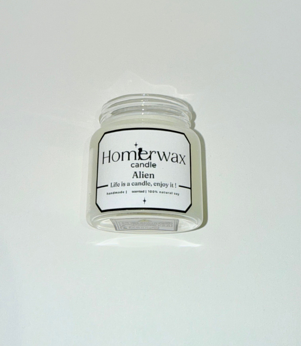 Lumanare parfumata din ceara naturala de soia in borcan de sticla transparenta borosilicata cu capac argintiu aroma cantitate ceara 50 g [4]