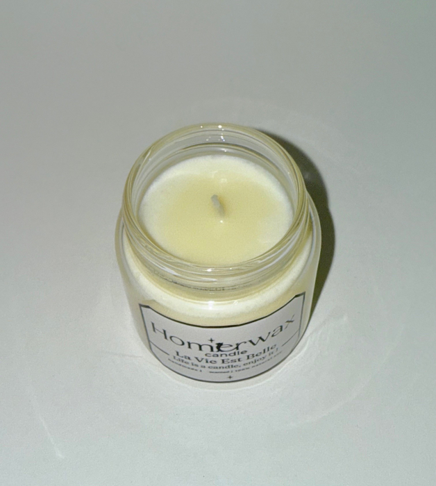 Lumanare parfumata din ceara naturala de soia in borcan de sticla transparenta borosilicata cu capac argintiu aroma cantitate ceara 50 g [8]