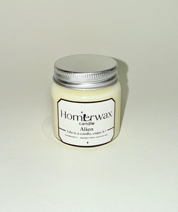 Lumanare parfumata din ceara naturala de soia in borcan de sticla transparenta borosilicata cu capac argintiu aroma cantitate ceara 50 g [5]