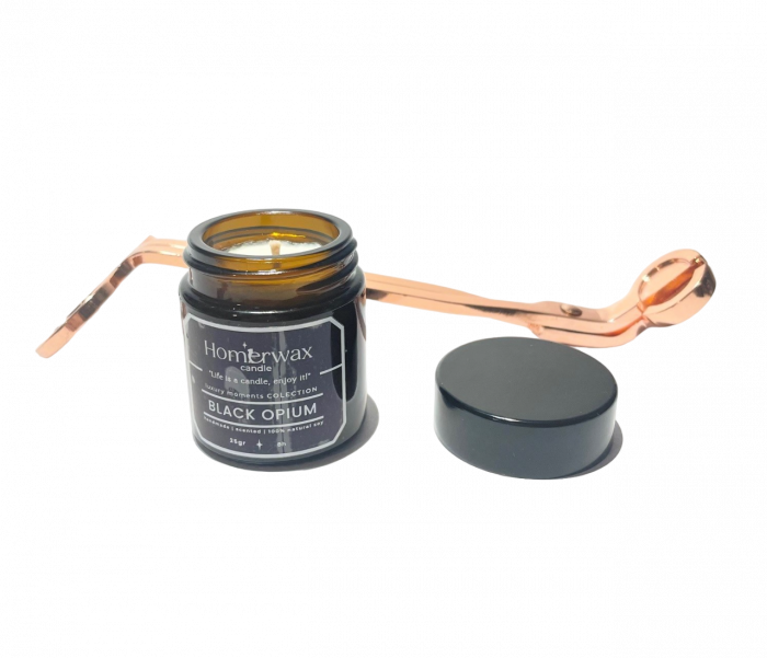 Lumanare parfumata din ceara soia, borcan ambra, 25 g [2]