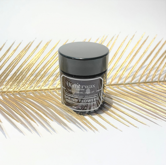 Lumanare parfumata din ceara soia, borcan ambra, 25 g [6]