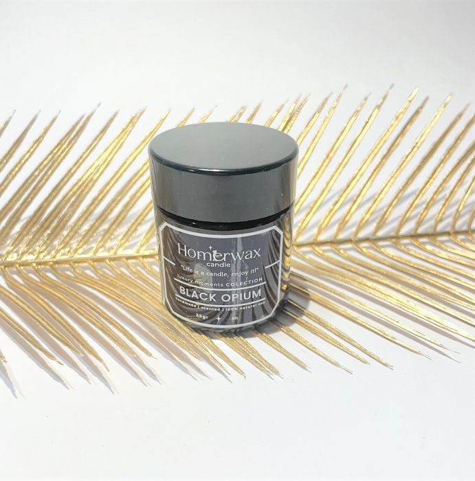 Lumanare parfumata din ceara soia, borcan ambra, 25 g [3]