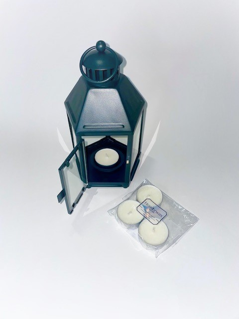 Felinar si set 4 lumanari neparfumate mini, 50 g [3]