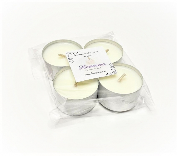 Set lumanari neparfumate, tip pastila, din ceara naturala de soia, culoare, handmade, 4 buc, cantitate ceara 80 g [5]