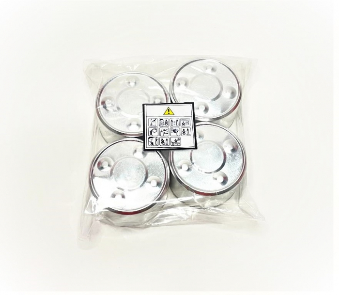 Set lumanari neparfumate, tip pastila, din ceara naturala de soia, culoare, handmade, 4 buc, cantitate ceara 80 g [4]