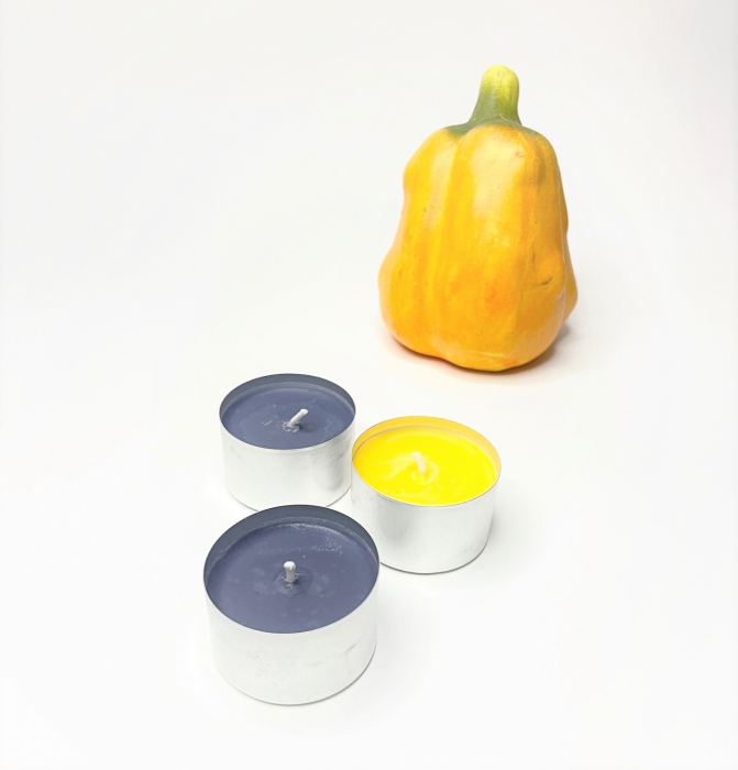 Set lumanari parfumate, tip pastila, aroma Hocus Pocus - Dovleac, din ceara naturala de soia, handmade, 3 buc, cantitate ceara 60 g [3]