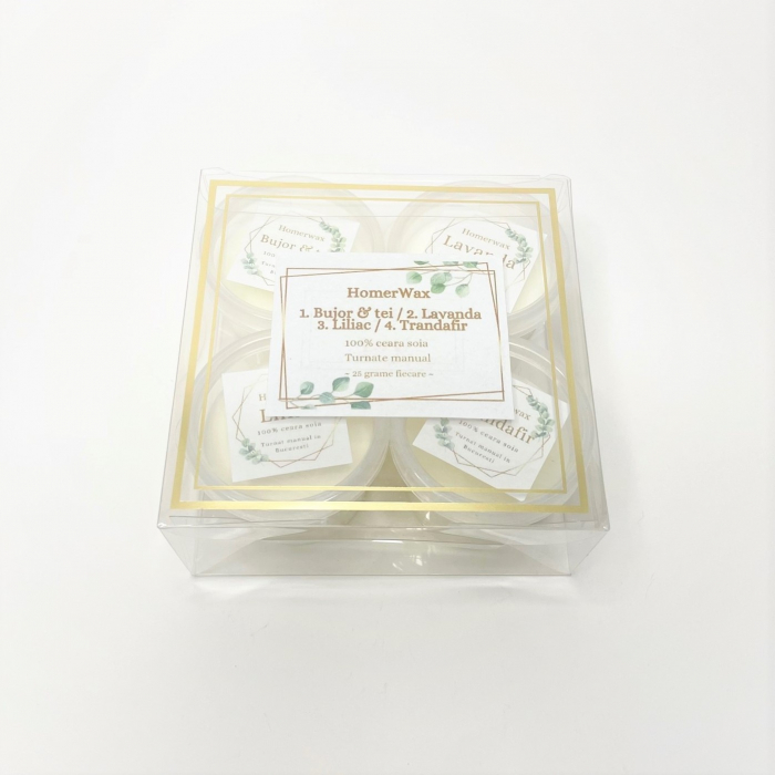 Set 4 arome diferite de wax melts, Bujor si tei / Lavanda / Liliac / Trandafir, 100 g [3]