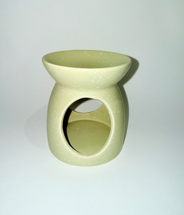 Vas de ceramica kaki cu aspect mat special pentru wax melts [2]