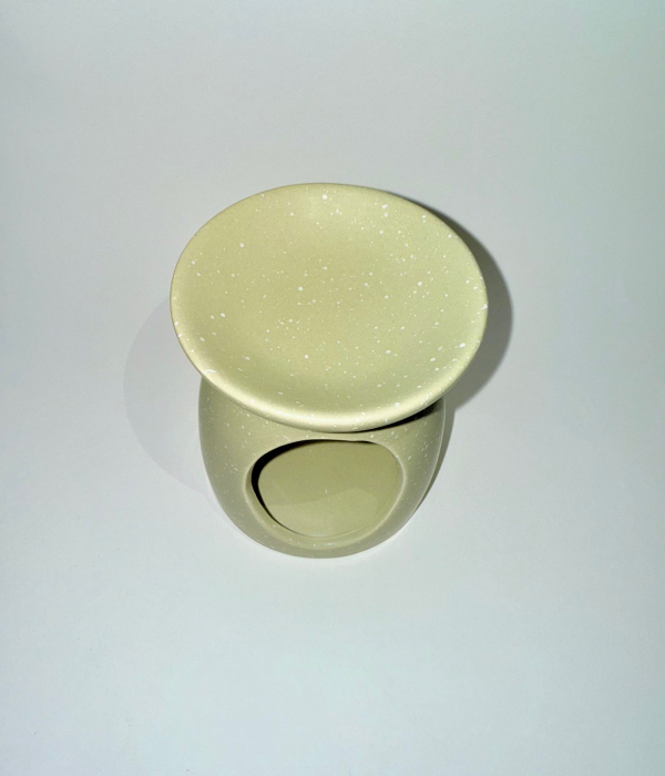 Vas de ceramica kaki cu aspect mat special pentru wax melts [3]