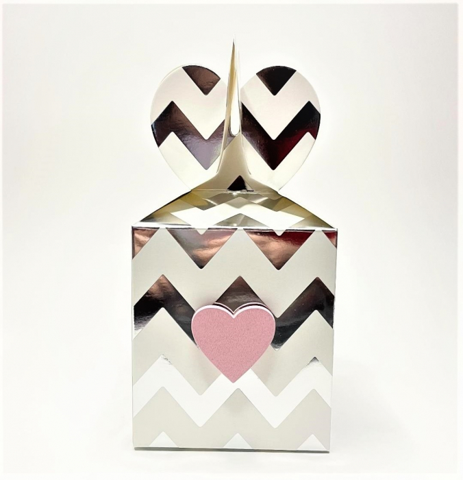 Cutie eleganta cu suport metalic pentru lumanare, set 4 lumanari tip pastila, ambalaj argintiu, handmade [7]