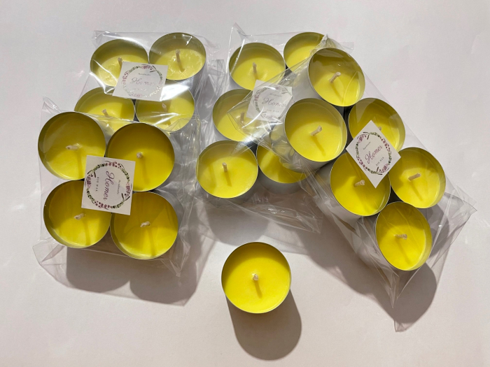 Set lumanari anti-tantari, tip pastila, din ceara naturala de soia, handmade, 6 buc, 120 g, argintiu [3]