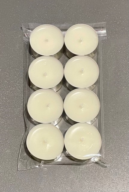 Set lumanari neparfumate din ceara naturala de soia, tip pastila, 8 buc, 128 g, auriu [4]