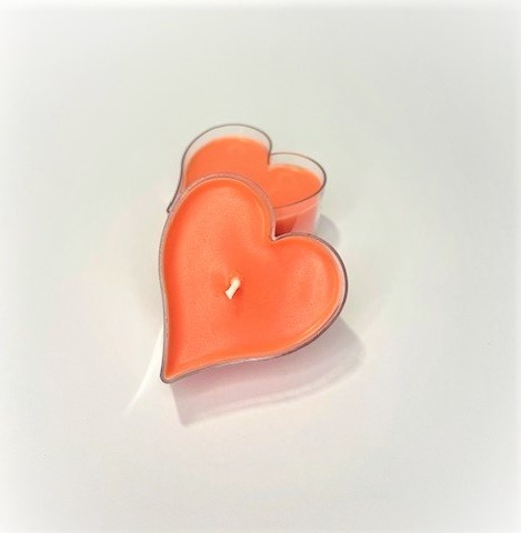 Me & you - 2 Lumanari neparfumate, ceara soia , forma inima,  60 g [7]