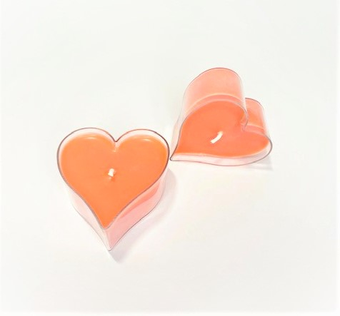 Me & you - 2 Lumanari neparfumate, ceara soia , forma inima,  60 g [9]