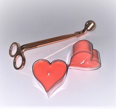 Me & you - 2 Lumanari neparfumate, ceara soia , forma inima,  60 g [10]