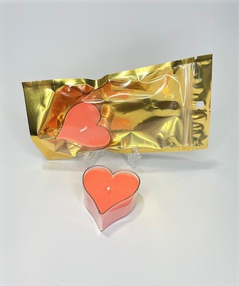 Me & you - 2 Lumanari neparfumate, ceara soia , forma inima,  60 g [5]