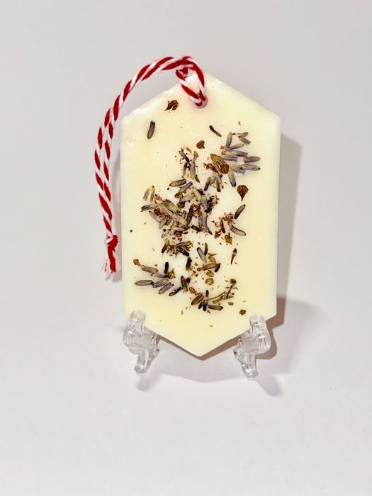 Tableta parfumata – odorizant, din ceara naturala de soia, handmade, cu flori naturale de Lavanda, 30 g [6]