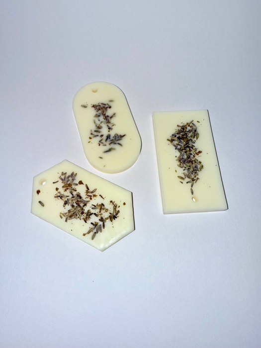 Tableta parfumata – odorizant, din ceara naturala de soia, handmade, cu flori naturale de Lavanda, 30 g [12]