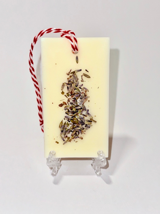 Tableta parfumata – odorizant, din ceara naturala de soia, handmade, cu flori naturale de Lavanda, 30 g [10]