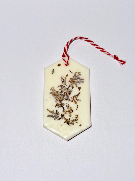 Tableta parfumata – odorizant, din ceara naturala de soia, handmade, cu flori naturale de Lavanda, 30 g [5]