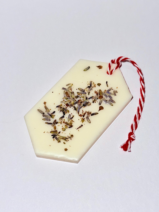 Tableta parfumata – odorizant, din ceara naturala de soia, handmade, cu flori naturale de Lavanda, 30 g [7]