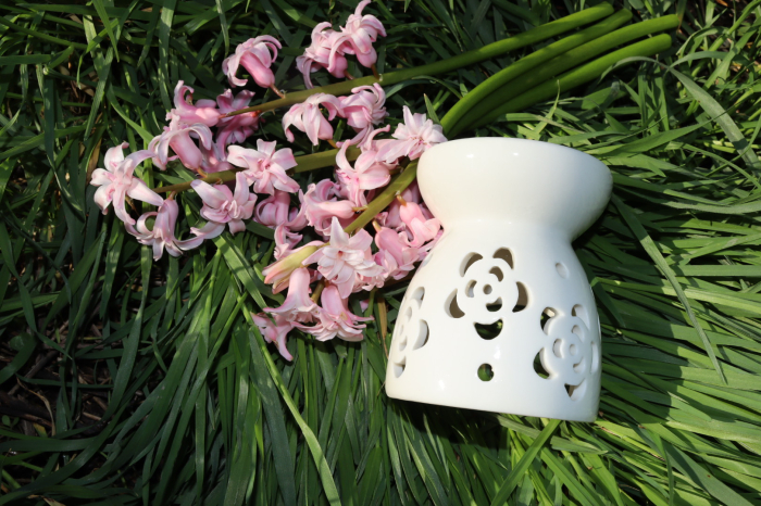 Vas de ceramica alb lucios special pentru wax melts [6]