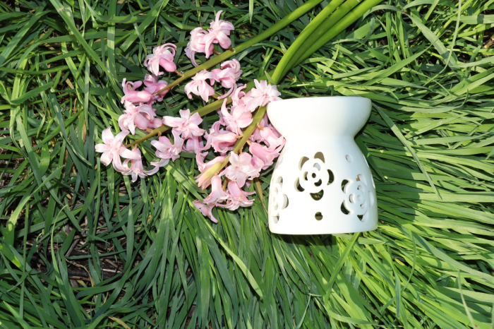Vas de ceramica alb lucios special pentru wax melts [7]