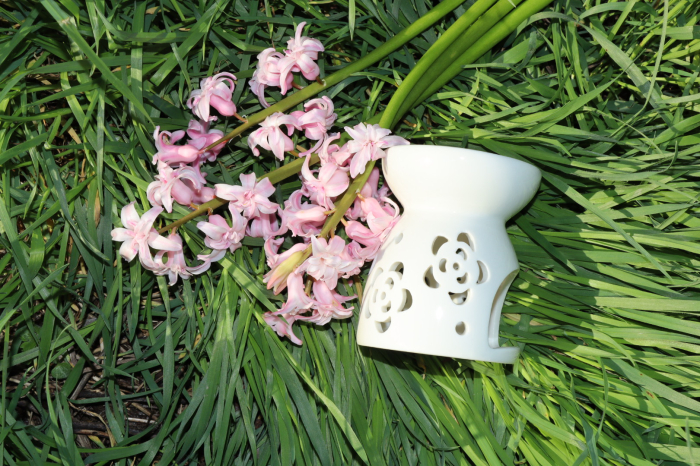 Vas de ceramica alb lucios special pentru wax melts [8]