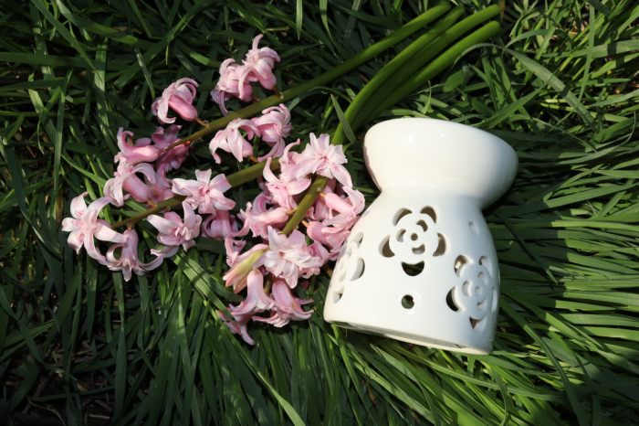 Vas de ceramica alb lucios special pentru wax melts [2]